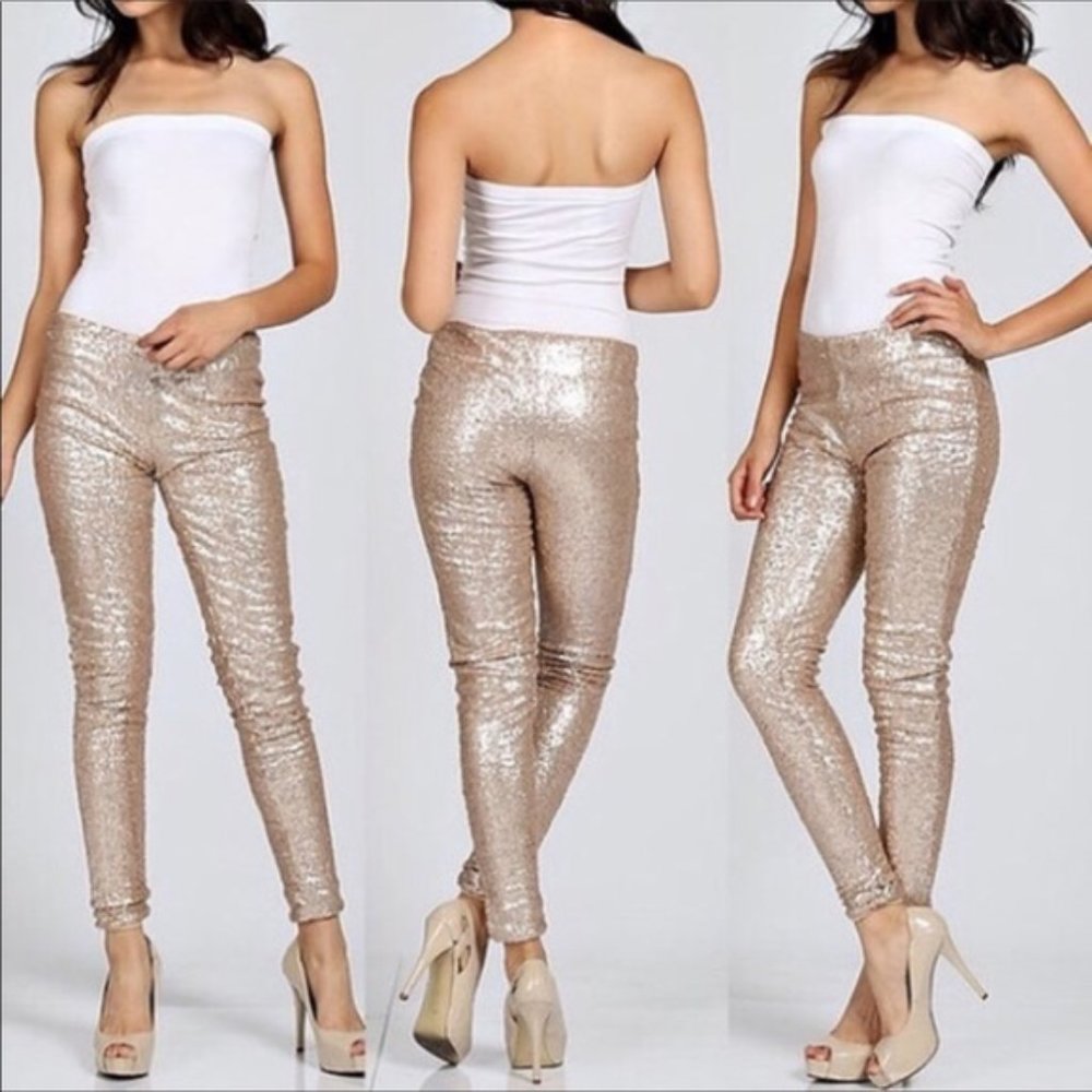 Gold Sequin Pant